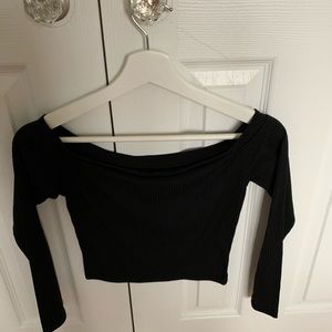 off the shoulder tight long sleeve